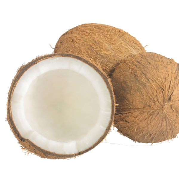 Semi husked coconut